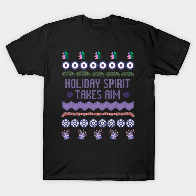 Hawkeye's Holiday Spirit Takes Aim T-Shirt by LopGraphiX